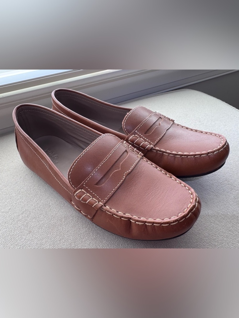 Polo Ralph Lauren Boys Telly Leather Penny Loafers Size 6 Big Kid EUC Dress Shoe - Picture 7 of 9